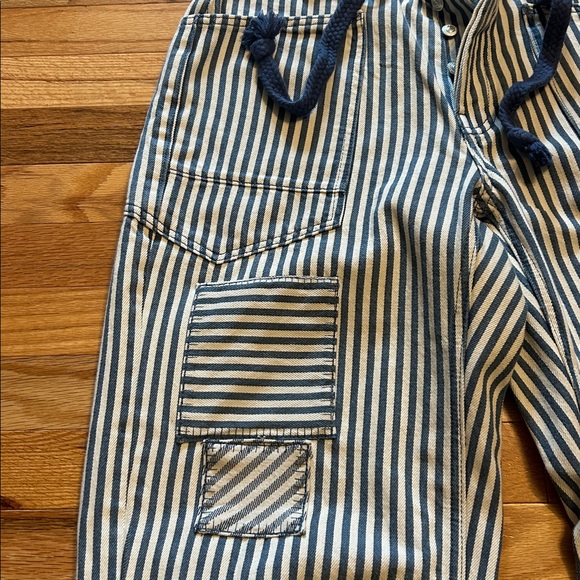 Free People NWOT Moxie Railroad low-slung striped jeans pants. Size 28. Blue - Picture 2 of 6